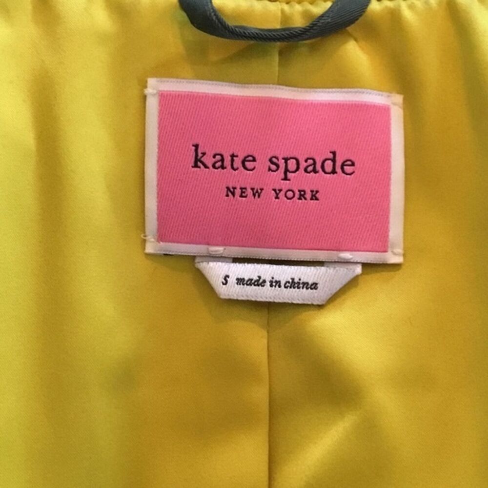 Kate Spade New York Full Zip Olive Green Bomber Jacket With Peplum Hem Size SM - Picture 10 of 10